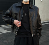 Glossy Crop Collar Jacket