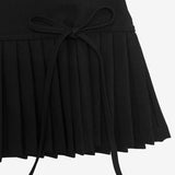 Noir String Pleats Skirt