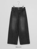 Pinbas Washed Denim Wide Pants