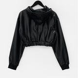 Leaguer Hooded Leather Jumper