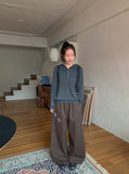 [BAONHAUS] Corylin Star Patch Banding Wide Pants