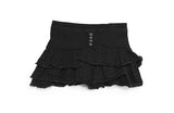 Reno Tiered Pleated Punching Mini Skirt