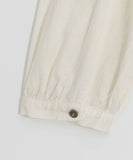 Derine Ribbon Shirring Long Sleeve Blouse