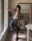 Wavy Bohemian Mix Short Sleeve Shirt