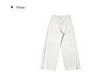 Beck Cut Line Wide Cotton Pants