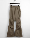 Carlin pin tuck pleated shirring banding long bootcut pants