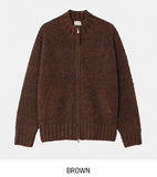 Izuna Two-Way Boucle Knit Zip Up