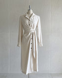 Mazel Collar Shirt Wrap One Piece