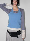 POP HALTER KNIT SLEEVELESS