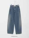 Supima cut washed denim wide pants