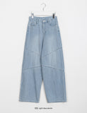 Ryusen Light Blue Cut Wide Denim Pants