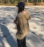 High Quality Egg Big Hood Crop Hip Mood Fur Jacket