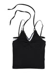 Senb Lace Layered Halter Sleeveless