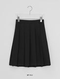 Bonfave Pleats Banding Midi Skirt