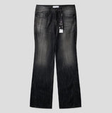 Summer Cool Oil Washed Flare Denim Pants