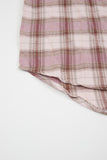 Flannel hooded over check shirt