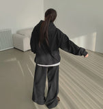 Corduroy Cody Set-up Pintuck Wide Loose-Fit Hood Two-Piece Thick Brushed