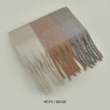 Winter Oversized Couple Check Long Muffler