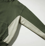 Divide neck up brushed hoodie