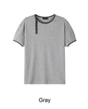 Rual Side Henley Neck Ringer Tee