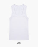 Pigment stitch ribbed sleeveless shirt