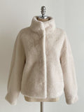 Berel High-Neck Eco Fur Mink Jacket