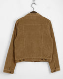 [MADE] Colte Slim Pocket Collar Cropped Corduroy Zip-Up Jacket