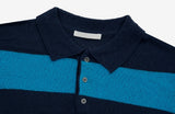 Boucle stripe collar knit