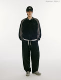Sweat Color Matching Varsity Jacket