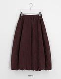 Dolance Suede Balloon Long Skirt