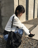 Jiki Light Blue Brush Washing Wide Pants