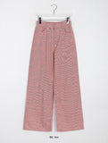 Beita Stripe Wide Cotton Pants