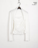 Vichy Balletcore Chiffon Shirring Bolero Long Sleeve Tee