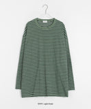 [unisex] Nelle Stripe Over Long Sleeve Tee