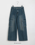 Ontony banding cargo denim pants