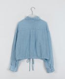 Jute Summer String Pocket Crop Shirt
