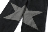 Star Wide Denim Pants