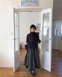 Beon Check Long Skirt