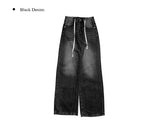 Circle Strap Wide Denim Pants