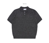 Lebe Boucle Short Sleeve Collar Knit