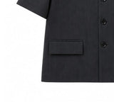 Theo No Collar Half Jacket