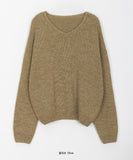 Yussui wool color V-neck knit