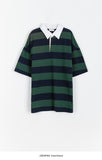 [unisex] Comp Stripe Collar Over Short Sleeve Tee