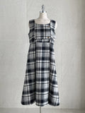Kyuren Polar Knit Check Bustier One Piece Set (Belt Set)