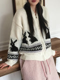 [Wool 10] Bernese rabbit knit zip-up cardigan