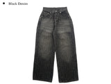 Ops Stripe Washing Denim Wide Pants