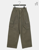 Partick Cotton Wide Long Cargo Pants