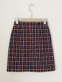Komare Pearl Tweed H-Line Mini Skirt