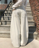 Toki Cross Studded Adjust Wide Pants