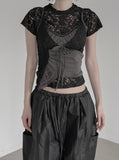 Lace Patchwork Strap Sleeveless